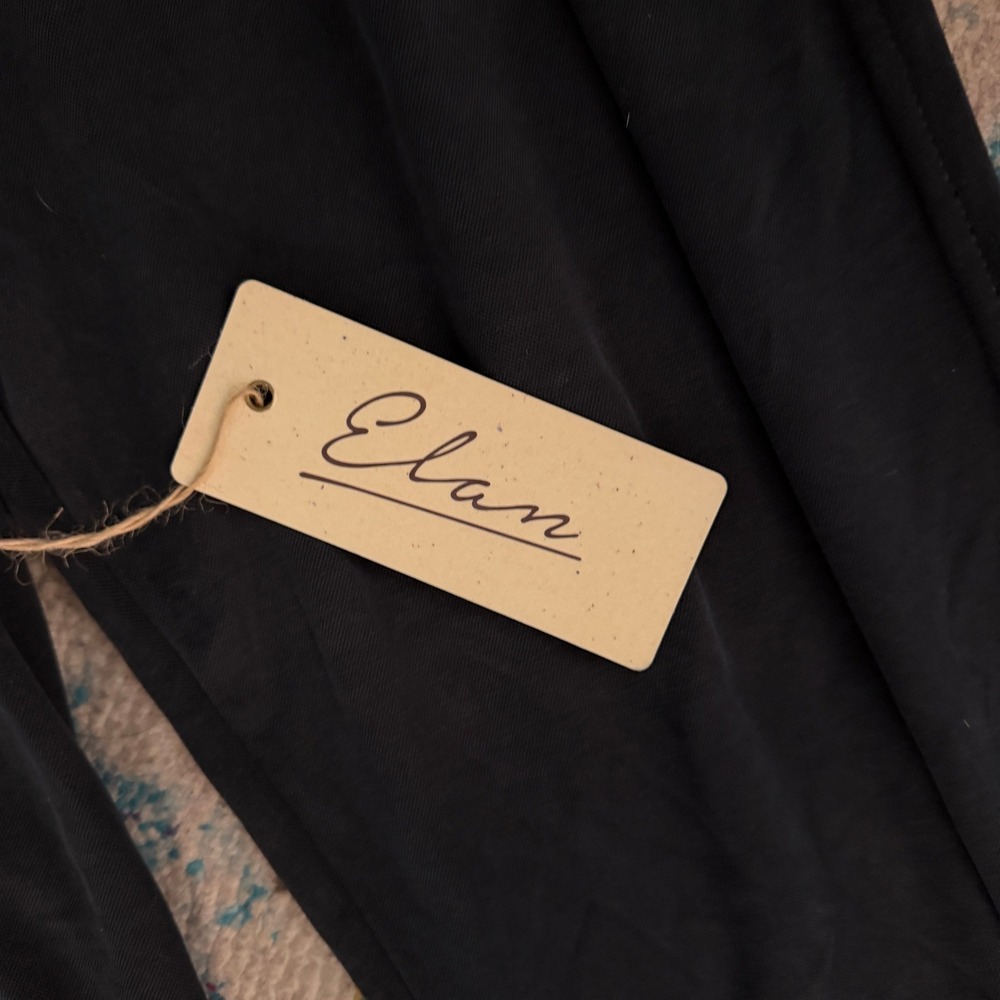 Elan Jogger Pants Womens‎ Medium Black New Tie Cuff Harem Modal PQ2444 - Picture 4 of 7